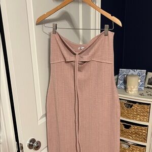 Reformation Ribbed Halter Dress